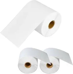 GREENCYCLE 3 Roll Replacement for Brother RD-S01U2 RDS01U2 Continuous Length Shipping White Paper Labels Multipurpose Label 4" x 140 1/2' (102mm x 42.8m) 1" Core for Brother TD-4000 4100N Printers