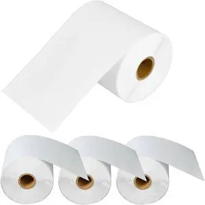 GREENCYCLE 4 Roll Replacement for Brother RD-S01U2 RDS01U2 Continuous Length Shipping White Paper Labels Multipurpose Label 4" x 140 1/2' (102mm x 42.8m) 1" Core for Brother TD-4000 4100N Printers