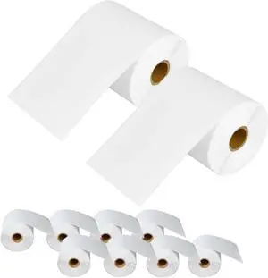 GREENCYCLE 10 Roll Replacement for Brother RD-S01U2 RDS01U2 Continuous Length Shipping White Paper Labels Multipurpose Label 4" x 140 1/2' (102mm x 42.8m) 1" Core for Brother TD-4000 4100N Printers