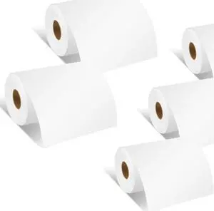 GREENCYCLE 5 Roll Replacement for Brother RD-M01U5 RDM01U5 Continuous Labels Receipt Paper Rolls Multipurpose Labels 4" x 96' (102mm*29.3m) White for RJ4030 RJ4030-K RJ4030M RJ4030M-K RJ4040