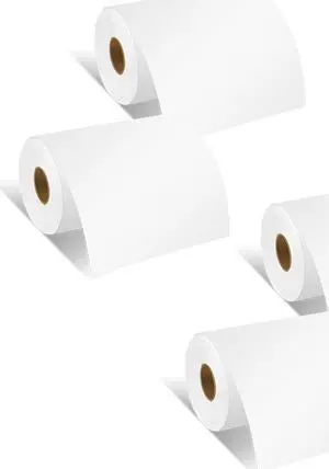 GREENCYCLE 4 Roll Replacement for Brother RD-M01U5 RDM01U5 Continuous Labels Receipt Paper Rolls Multipurpose Labels 4" x 96' (102mm*29.3m) White for RJ4030 RJ4030-K RJ4030M RJ4030M-K RJ4040
