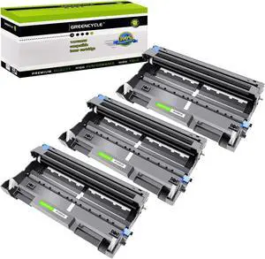 greencycle 3 Pack Compatible Drum unit Replacement for Brother DR620 DR520 drum use with HL-5340d 5250DN hl-5370DW MFC-8660DN 8680dn 8480dn 8670dn DCP-8060 8065DN 8085dn Printer