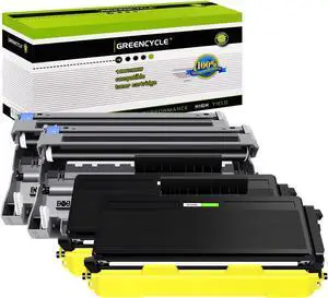 GREENCYCLE TN650 TN-650 Toner Cartridge + DR620 DR-620 Drum Unit Combo Set Compatible for Brother HL-5340D HL-5370DW DCP-8080DN DCP-8085DN MFC-8480DN MFC-8680DN MFC-8690DW Printer (2 Toner, 2 Drum)
