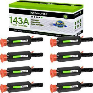 greencycle W1143A Compatible Toner Cartridge Replacement for HP 143A Black Toner Reload Kit Use for Laser Neverstop 1001nw Printer MFP 1202w1202nw 1201n  ink cartridge (8Pack)