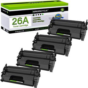 GREENCYCLE Compatible Toner Cartridge Replacement for HP 26A CF226A work with Laser Jet Pro MFP M402n M402d M402dw MFP M426fdw MFP M426fdn Printer (Black, 4-Pack)