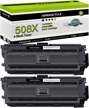 greencycle 2 Pack Toner Cartridge Compatible for HP 508X CF360X Black Toner Work with M577c M577z M577f M552dn M553dn M553n Printer