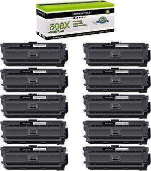 greencycle 10 Pack Toner Cartridge Compatible for HP 508X CF360X Black Toner Work with M577c M577z M577f M552dn M553dn M553n Printer