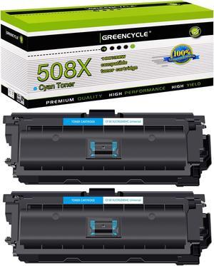 greencycle 2 Pack Toner Cartridge Compatible for HP 508X CF361X Cyan Toner Work with M577c M577z M577f M552dn M553dn M553n Printer