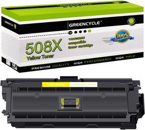 greencycle 1 Pack Toner Cartridge Compatible for HP 508X CF362X Yellow Toner Work with M577c M577z M577f M552dn M553dn M553n Printer