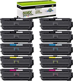 greencycle 10 Pack Toner Cartridge Compatible for HP 508X CF360X CF361X CF362X CF363X Toner Works on M577c M577z M577f M552dn M553dn M553n Printer (4 Black 2 Cyan 2 Yellow 2 Magenta)
