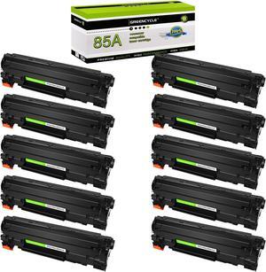 GREENCYCLE 10 Pack Compatible Toner Cartridge Replacement for HP 85A CE285A Black Toner Works on LaserJet P1102W P1109W M1212NF MFP M1217NFW Printer