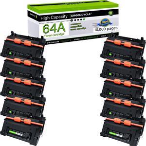 greencycle CC364A Toner Cartridge Replacement Compatible for HP 64A Black Toner Cartridge Laserjet P4014 P4014dn P4014n P4015 P4015dn P4015n P4015tn P4015x P4515 P4515n P4515tn (10PCS)
