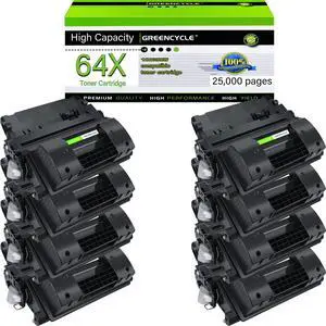 greencycle CC364X Toner Cartridge Replacement Compatible for HP 64X Black Toner Cartridge Laserjet P4015dn P4015n P4015tn P4015x P4515n P4515tn P4515(8Pack)