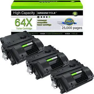 greencycle CC364X Toner Cartridge Replacement Compatible for HP 64X Black Toner Cartridge Laserjet P4015dn P4015n P4015tn P4015x P4515n P4515tn P4515(3Pack)