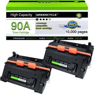 greencycle CE390A Toner Cartridge Replacement Compatible for HP 90A Black Toner Cartridge Laserjet Enterprise 600 M601 M602,M603 Series Laserjet Enterprise M4555 MFP Series(2Pack)