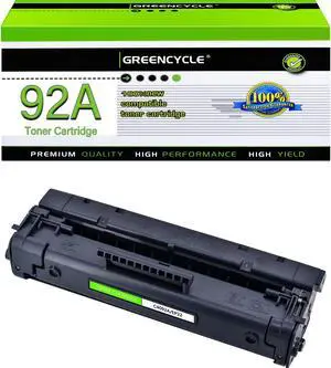 Greencycle C4092A Compatible Toner Cartridge Replacement for HP C4092A 92A Toner Cartridge use for Laser Jet 1100 1100a 1100ase 1100axi 1100se 1100xi 3200 3200m 3200se Printer(1 Pack,Black)