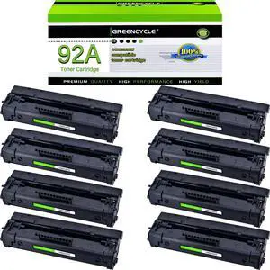 Greencycle C4092A Compatible Toner Cartridge Replacement for HP C4092A 92A Toner Cartridge use for Laser Jet 1100 1100a 1100ase 1100axi 1100se 1100xi 3200 3200m 3200se Printer(8 Pack,Black) Greencycle C4092A Compatible Toner Cartridge Replacement for HP C4092A 92A Toner Cartridge use for Laser Jet 1100 1100a 1100ase 1100axi 1100se 1100xi 3200 3200m 3200se Printer(8 Pack,Black)