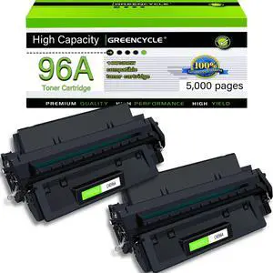 greencycle C4096A Toner Cartridge Replacement Compatible for HP 96A C4096A EP-22 Black Toner Cartridge  Laserjet 2100 2100m 2100se 2100tn 2100xi 2200 2200d 2200dn 2200dse 2200dt 2200dtn(2Pack)