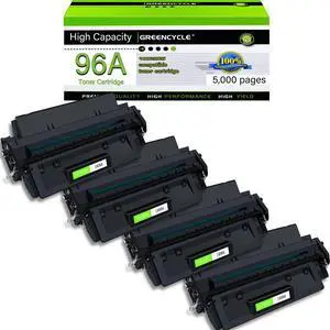 Greencycle C4096A Compatible Toner Cartridge Replacement for HP C4096A 96A Toner Cartridge use for Laser Jet 2100 2100m 2100se 2100tn 2100xi 2200d 2200dn 2200dse Printer(4 Pack,Black) Greencycle C4096A Compatible Toner Cartridge Replacement for HP C4096A 96A Toner Cartridge use for Laser Jet 2100 2100m 2100se 2100tn 2100xi 2200d 2200dn 2200dse Printer(4 Pack,Black)