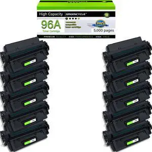 Greencycle C4096A Compatible Toner Cartridge Replacement for HP C4096A 96A Toner Cartridge use for Laser Jet 2100 2100m 2100se 2100tn 2100xi 2200d 2200dn 2200dse Printer(10 Pack,Black) Greencycle C4096A Compatible Toner Cartridge Replacement for HP C4096A 96A Toner Cartridge use for Laser Jet 2100 2100m 2100se 2100tn 2100xi 2200d 2200dn 2200dse Printer(10 Pack,Black)