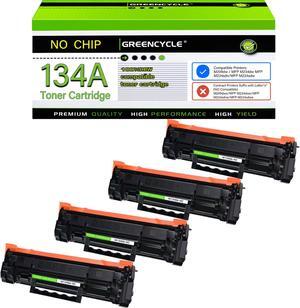 greencycle 4PCS W1340A Toner Cartridge Replacement Compatible for HP 134A Black Toner Cartridge Laserjet M209dw M234dw M234sdn M234sdw(No Chip,Need Manual Chip Installation)