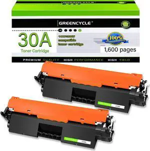 greencycle 30A Toner Cartridge Replacement Compatible for HP 30A CF230A Black Toner Cartridge LaserJet Pro MFP M227fdw M227fdn M227sdn M203dn M203dw M203d (2Pack)