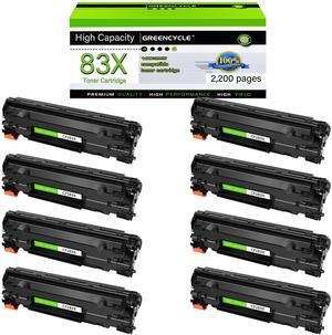 greencycle CF283X Compatible Toner Cartridge Replacement for HP 83X CF283X Black Cartridge Laserjet Pro M201 M201dw M201n MFP M225 M225dn M225dw M225rdn Laser Printers (8Pk)