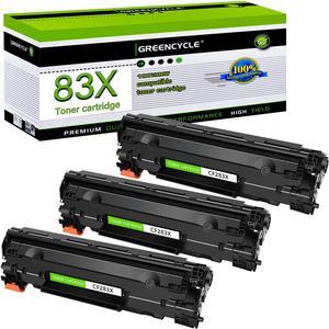 greencycle CF283X Compatible Toner Cartridge Replacement for HP 83X CF283X Black Cartridge Laserjet Pro M201 M201dw M201n MFP M225 M225dn M225dw M225rdn Laser Printers (3Pk)