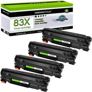 greencycle CF283X Compatible Toner Cartridge Replacement for HP 83X CF283X Black Cartridge Laserjet Pro M201 M201dw M201n MFP M225 M225dn M225dw M225rdn Laser Printers (4Pk)