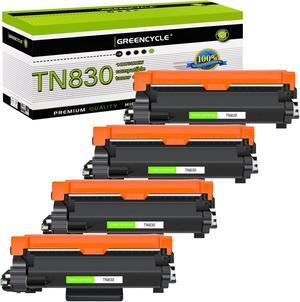 greencycle 4 Pack Compatible Black Toner Cartridge Replacement for Brother TN830 TN830XL use with HL-L2405W HL-L2460DW MFC-L2900DW MFC-L2820DW Laser Printer