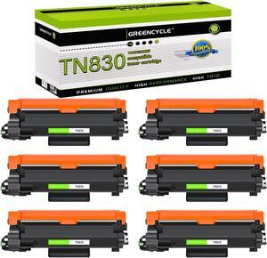 greencycle 6 Pack Compatible Black Toner Cartridge Replacement for Brother TN830 TN830XL use with HL-L2405W HL-L2460DW MFC-L2900DW MFC-L2820DW Laser Printer