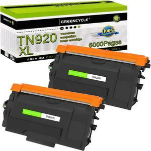 greencycle 2 Pack Compatible Black Toner Cartridge Replacement for Brother TN920XL TN920 TN-920XL use with HL-L5210DW HL-L6210DW MFC-L5710DW DCP-L5510DN Laser Printer