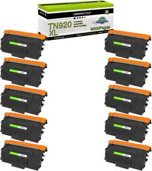 greencycle 10 Pack Compatible Black Toner Cartridge Replacement for Brother TN920XL TN920 TN-920XL use with HL-L5210DW HL-L6210DW MFC-L5710DW DCP-L5510DN Laser Printer