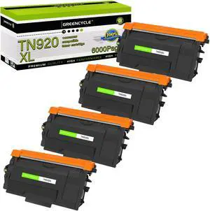 greencycle 4 Pack Compatible Black Toner Cartridge Replacement for Brother TN920XL TN920 TN-920XL use with HL-L5210DW HL-L6210DW MFC-L5710DW DCP-L5510DN Laser Printer
