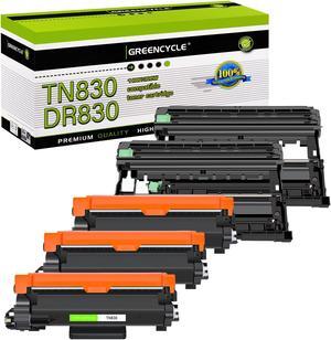 Greencycle (3 toner, 2 drum) TN830 Toner cartridge & DR830 Drum unit Compatible for Brother HL-L2460DW HL-L2405W HL-L2480DW DCP-L2640DW MFC-L2820DW printer (with Chip)
