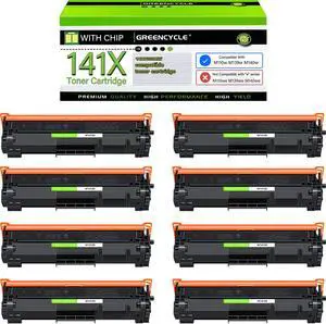 greencycle W1410X W1410A 141A Compatible Replacement for Hp 141X Black Toner Cartridge Laser jet Pro M110w MFP M140w M139w(8Pk,with chip) greencycle W1410X W1410A 141A Compatible Replacement for Hp 141X Black Toner Cartridge Laser jet Pro M110w MFP M140w M139w(8Pk,with chip)