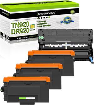 greencycle (3x TN920XL,1x DR920) Compatible Black Toner Cartridge and Drum Unit Replacement for Brother TN920 DR920 use with HL-L5210DW HL-L6210DW MFC-L5710DW DCP-L5510DN Laser Printer