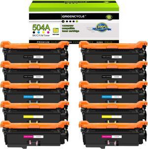 greencycle Toner Cartridge Compatible for HP 504A CE250A CE251A CE252A CE253A Toner Works on Color Laser jet CP3525dn CM3530TS CP3525 CM3530 Printer (4 Black 2 Cyan 2 Yellow 2 Magenta)