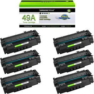 greencycle Q5949A Compatible Toner Cartridge Replacement for HP 49A Q5949A 53A Q7553A Black Cartridge Laserjet 1320 1320n 3390 1160 1320tn 1320nw 3392 P2015 P2015dn P2014 M2727nf MFP Printer (6Pk) greencycle Q5949A Compatible Toner Cartridge Replacement for HP 49A Q5949A 53A Q7553A Black Cartridge Laserjet 1320 1320n 3390 1160 1320tn 1320nw 3392 P2015 P2015dn P2014 M2727nf MFP Printer (6Pk)