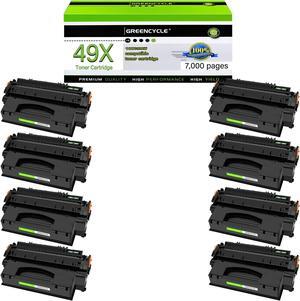 greencycle Q5949X Compatible Toner Cartridge Replacement for HP 49X Q5949X 53X Q7553X Black Cartridge Laserjet 1320 1320n 1320nw 3390 3392 M2727nf P2015dn P2015 P2014 P2010 Series Printer (8Pk)