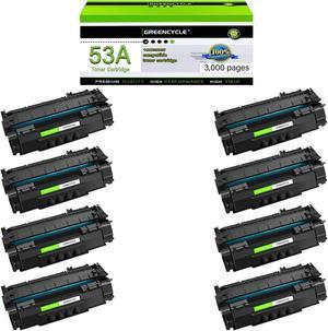 greencycle Q7553A Compatible Toner Cartridge Replacement for HP 53A Q7553A 49A Q5949A Black Cartridge Laserjet 1320 1320n P2015 P2015d P2015n P2010 P2014 M2727nf 3390 3392 Printer (8Pk)