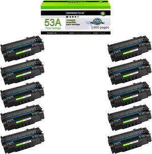 greencycle Q7553A Compatible Toner Cartridge Replacement for HP 53A Q7553A 49A Q5949A Black Cartridge Laserjet 1320 1320n P2015 P2015d P2015n P2010 P2014 M2727nf 3390 3392 Printer (10Pk)