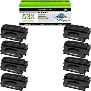 greencycle Q7553X Compatible Toner Cartridge Replacement for HP 53X Q7553X 49X Q5949X Black Cartridge Laserjet 1320 1320n P2015 P2015d P2015n P2010 P2014 M2727nf 3390 3392 Printer (8Pk)