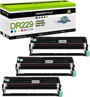 greencycle 3 Pack DR229CL Drum Compatible Drum Unit Replacement for Brother DR229 DR-229 Work with MFC-L3720CDW MFC-L3780CDW HL-L3220CDW HL-L3300CDW HL-L3295CDW Printer (Black,Yellow,Cyan,Magenta)