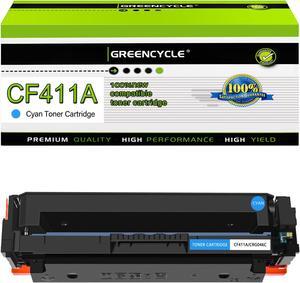 greencycle 1 Pack 410A CF411A Compatible Toner Cartridge Replacement for HP 410A CF411A Cyan Toner work with Color Laser Jet Pro M452dn M452dw M452nw M477fdn M477fdw M477fnw M377dw Printer