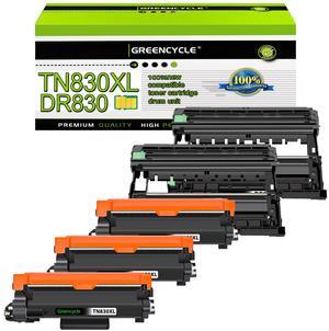 greencycle TN830XL Black Toner Cartridge and DR830 Drum Set Compatible for Brother TN-830XL TN830 TN-830 DR-830 use HL-L2460DW L2400D L2480DW L2405W MFC-L2820DW DCP-L2640DW Printer (3 Toner 2 Drum)