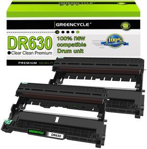 GREENCYCLE Compatible Drum Unit Replacement for Brother DR630 DR-630 Drum Use for MFC-L2700DW HL-L2300D DCP-L2540DW (Black, 2-Pack)