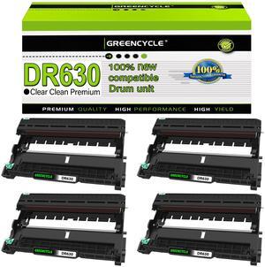 GREENCYCLE Compatible Drum Unit Replacement for Brother DR630 DR-630 Drum Use for MFC-L2700DW HL-L2300D DCP-L2540DW (Black, 4-Pack)