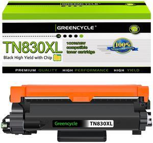 greencycle 1 Pack TN830XL Black Toner Cartridge Compatible for Brother TN-830XL TN830 TN-830 use HL-L2460DW L2400D L2480DW L2405W MFC-L2820DW DCP-L2640DW Printer