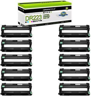 greencycle 10 Pack DR223CL Compatible Drum Unit Replacement for Brother DR-223CL DR223 DR-223 DR227 Drum Work to MFC-L3770CDW L3750CDW HL-L3230CDW L3290CDW Color Printer (Black Cyan Magenta Yellow)